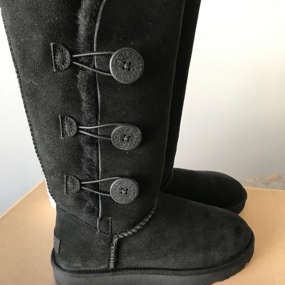 UGG Bailey Button Triplet Sheepskin Suede Boots - Picture 3 of 11